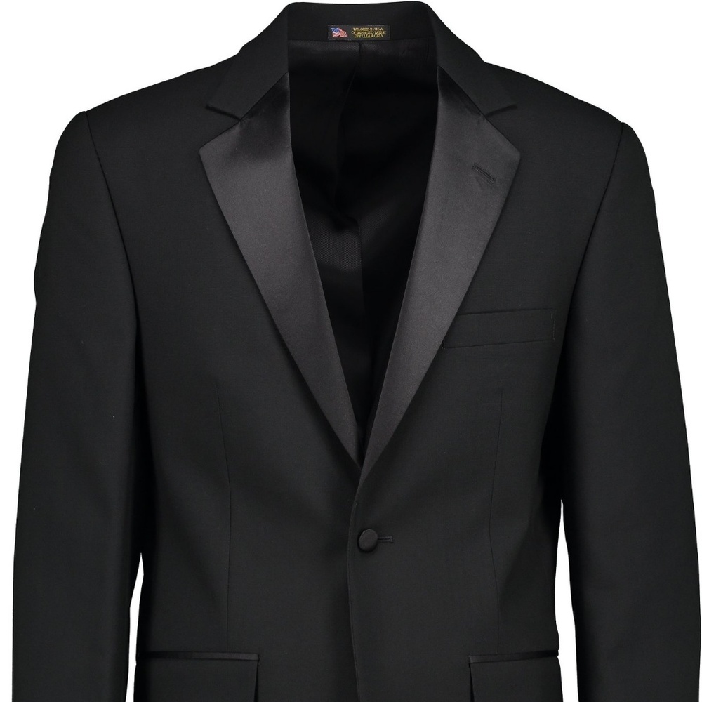 (Tux) Daniel Gray Black Notch Lapel Tuxedo Jacket - image 3